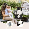 image:imageLOVEVOOK Diaper Bag BackpackTote Bag with Insulated Pockets Changing Pad  Diaper Tote BagChanging PadLarge BagPacifier CaseAntiTheft156 Inch Laptop Backpack for WomenBlackwhitebrown
