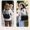 image:imageLOVEVOOK Diaper Bag BackpackTote Bag with Insulated Pockets Changing Pad  Diaper Tote BagChanging PadLarge BagPacifier CaseAntiTheft156 Inch Laptop Backpack for WomenBlack and With Gray Brown