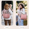 image:imageLOVEVOOK Diaper Bag BackpackTote Bag with Insulated Pockets Changing Pad  Diaper Tote BagChanging PadLarge BagPacifier CaseAntiTheft156 Inch Laptop Backpack for WomenPinkgray