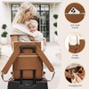 image:imageLOVEVOOK Diaper Bag BackpackTote Bag with Insulated Pockets Changing Pad  Diaper Tote BagChanging PadLarge BagPacifier CaseAntiTheft156 Inch Laptop Backpack for WomenBrown and White