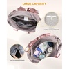 image:imageLOVEVOOK Diaper Bag BackpackTote Bag with Insulated Pockets Changing Pad  Diaper Tote BagChanging PadLarge BagPacifier CaseAntiTheft156 Inch Laptop Backpack for WomenPinkgray