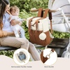 image:imageLOVEVOOK Diaper Bag BackpackTote Bag with Insulated Pockets Changing Pad  Diaper Tote BagChanging PadLarge BagPacifier CaseAntiTheft156 Inch Laptop Backpack for WomenBrown and White