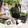 image:imageLOVEVOOK Diaper Bag BackpackTote Bag with Insulated Pockets Changing Pad  Diaper Tote BagChanging PadLarge BagPacifier CaseAntiTheft156 Inch Laptop Backpack for WomenDark Green and Black