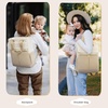 image:imageLOVEVOOK Diaper Bag BackpackTote Bag with Insulated Pockets Changing Pad  Diaper Tote BagChanging PadLarge BagPacifier CaseAntiTheft156 Inch Laptop Backpack for WomenNude Pink and White