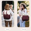 image:imageLOVEVOOK Diaper Bag BackpackTote Bag with Insulated Pockets Changing Pad  Diaper Tote BagChanging PadLarge BagPacifier CaseAntiTheft156 Inch Laptop Backpack for WomenRedwhite