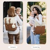 image:imageLOVEVOOK Diaper Bag BackpackTote Bag with Insulated Pockets Changing Pad  Diaper Tote BagChanging PadLarge BagPacifier CaseAntiTheft156 Inch Laptop Backpack for WomenBrown and White