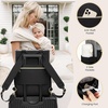 image:imageLOVEVOOK Diaper Bag BackpackTote Bag with Insulated Pockets Changing Pad  Diaper Tote BagChanging PadLarge BagPacifier CaseAntiTheft156 Inch Laptop Backpack for WomenBlack and With Gray Brown