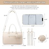 image:imageLOVEVOOK Diaper Bag Tote with Pacifier Case and Changing Pad Large Capacity Mommy Bag for Hospital and Weekender Travel Functional Baby Bag Newborn Baby Essential PinkBeige
