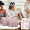 image:imageLOVEVOOK Diaper Bag Tote with Pacifier Case and Changing Pad Large Capacity Mommy Bag for Hospital and Weekender Travel Functional Baby Bag Newborn Baby Essential PinkPink
