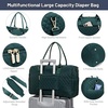image:imageLOVEVOOK Diaper Bag Tote with Pacifier Case and Changing Pad Large Capacity Mommy Bag for Hospital and Weekender Travel Functional Baby Bag Newborn Baby Essential PinkDark Green