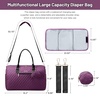 image:imageLOVEVOOK Diaper Bag Tote with Pacifier Case and Changing Pad Large Capacity Mommy Bag for Hospital and Weekender Travel Functional Baby Bag Newborn Baby Essential PinkPurple