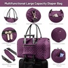 image:imageLOVEVOOK Diaper Bag Tote with Pacifier Case and Changing Pad Large Capacity Mommy Bag for Hospital and Weekender Travel Functional Baby Bag Newborn Baby Essential PinkPurple