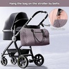 image:imageLOVEVOOK Diaper Bag Tote with Pacifier Case and Changing Pad Large Capacity Mommy Bag for Hospital and Weekender Travel Functional Baby Bag Newborn Baby Essential PinkPurple Gray
