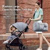 image:imageLOVEVOOK Diaper Bag Tote with Pacifier Case and Changing Pad Large Capacity Mommy Bag for Hospital and Weekender Travel Functional Baby Bag Newborn Baby Essential PinkGrey