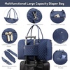 image:imageLOVEVOOK Diaper Bag Tote with Pacifier Case and Changing Pad Large Capacity Mommy Bag for Hospital and Weekender Travel Functional Baby Bag Newborn Baby Essential PinkBlue