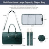 image:imageLOVEVOOK Diaper Bag Tote with Pacifier Case and Changing Pad Large Capacity Mommy Bag for Hospital and Weekender Travel Functional Baby Bag Newborn Baby Essential PinkDark Green