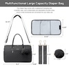 image:imageLOVEVOOK Diaper Bag Tote with Pacifier Case and Changing Pad Large Capacity Mommy Bag for Hospital and Weekender Travel Functional Baby Bag Newborn Baby Essential PinkBlack