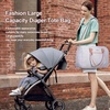image:imageLOVEVOOK Diaper Bag Tote with Pacifier Case and Changing Pad Large Capacity Mommy Bag for Hospital and Weekender Travel Functional Baby Bag Newborn Baby Essential PinkGraypink Strap
