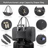image:imageLOVEVOOK Diaper Bag Tote with Pacifier Case and Changing Pad Large Capacity Mommy Bag for Hospital and Weekender Travel Functional Baby Bag Newborn Baby Essential PinkBlack