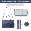 image:imageLOVEVOOK Diaper Bag Tote with Pacifier Case and Changing Pad Large Capacity Mommy Bag for Hospital and Weekender Travel Functional Baby Bag Newborn Baby Essential PinkBlue