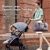 image:imageLOVEVOOK Diaper Bag Tote with Pacifier Case and Changing Pad Large Capacity Mommy Bag for Hospital and Weekender Travel Functional Baby Bag Newborn Baby Essential PinkPurple Gray