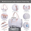 image:imageLOVEVOOK Diaper Bag Tote with Pacifier Case and Changing Pad Large Capacity Mommy Bag for Hospital and Weekender Travel Functional Baby Bag Newborn Baby Essential PinkGraypink Strap