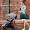 image:imageLOVEVOOK Diaper Bag Tote with Pacifier Case and Changing Pad Large Capacity Mommy Bag for Hospital and Weekender Travel Functional Baby Bag Newborn Baby Essential PinkDark Green