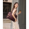 image:imageLOVEVOOK Laptop Bag for Women Vintage Work Tote Teacher Bag with Pendant  Fits 156 Inch Laptop Magnetic Front Pockets fits for Large Bottle Pockets Flower Pendant Fashion Work PurseWine Red