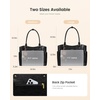 image:imageLOVEVOOK Laptop Bag for Women Vintage Work Tote Teacher Bag with Pendant  Fits 156 Inch Laptop Magnetic Front Pockets fits for Large Bottle Pockets Flower Pendant Fashion Work PurseBlack