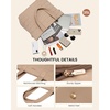 image:imageLOVEVOOK Laptop Tote Bag for Women 156 Inch Large Puffer Work Tote Computer Bags Quilted Womens Shoulder Purse Bag with Zipper Teacher Office Handbag for Travel College Business Gifts BlackCoffee Brown