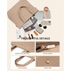 image:imageLOVEVOOK Laptop Tote Bag for Women 156 Inch Large Puffer Work Tote Computer Bags Quilted Womens Shoulder Purse Bag with Zipper Teacher Office Handbag for Travel College Business Gifts BlackCoffee Brown