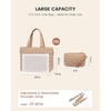 image:imageLOVEVOOK Laptop Tote Bag for Women 156 Inch Large Puffer Work Tote Computer Bags Quilted Womens Shoulder Purse Bag with Zipper Teacher Office Handbag for Travel College Business Gifts BlackCoffee Brown