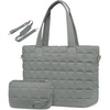 image:imageLOVEVOOK Laptop Tote Bag for Women 156 Inch Large Puffer Work Tote Computer Bags Quilted Womens Shoulder Purse Bag with Zipper Teacher Office Handbag for Travel College Business Gifts BlackGreen