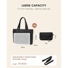 image:imageLOVEVOOK Laptop Tote Bag for Women 156 Inch Large Puffer Work Tote Computer Bags Quilted Womens Shoulder Purse Bag with Zipper Teacher Office Handbag for Travel College Business Gifts BlackBlack