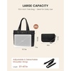 image:imageLOVEVOOK Laptop Tote Bag for Women 156 Inch Large Puffer Work Tote Computer Bags Quilted Womens Shoulder Purse Bag with Zipper Teacher Office Handbag for Travel College Business Gifts BlackGrey