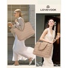 image:imageLOVEVOOK Laptop Tote Bag for Women 156 Inch Large Puffer Work Tote Computer Bags Quilted Womens Shoulder Purse Bag with Zipper Teacher Office Handbag for Travel College Business Gifts BlackCoffee Brown