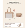 image:imageLOVEVOOK Laptop Tote Bag for Women 156 Inch Large Puffer Work Tote Computer Bags Quilted Womens Shoulder Purse Bag with Zipper Teacher Office Handbag for Travel College Business Gifts BlackCoffee Brown