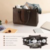 image:imageLOVEVOOK Laptop Tote Bag for Women 156 Inch Professional Work Bag with Matching Clutch Waterproof Vintage Leather Computer Tote for Office Business Travel amp Daily Use Gift for WomenBrown  Coffee