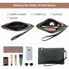 image:imageLOVEVOOK Laptop Tote Bag for Women 156 Inch Professional Work Bag with Matching Clutch Waterproof Vintage Leather Computer Tote for Office Business Travel amp Daily Use Gift for WomenDark Green
