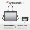 image:imageLOVEVOOK Laptop Tote Bag for Women 156 Inch Professional Work Bag with Matching Clutch Waterproof Vintage Leather Computer Tote for Office Business Travel amp Daily Use Gift for WomenDark Green