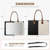 image:imageLOVEVOOK Laptop Tote Bag for Women 156 Inch Professional Work Bag with Matching Clutch Waterproof Vintage Leather Computer Tote for Office Business Travel amp Daily Use Gift for WomenBlack  White  Brown