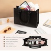 image:imageLOVEVOOK Laptop Tote Bag for Women 156 Inch Professional Work Bag with Matching Clutch Waterproof Vintage Leather Computer Tote for Office Business Travel amp Daily Use Gift for WomenBlack