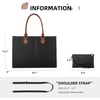 image:imageLOVEVOOK Laptop Tote Bag for Women 156 Inch Professional Work Bag with Matching Clutch Waterproof Vintage Leather Computer Tote for Office Business Travel amp Daily Use Gift for WomenBlack  Brown