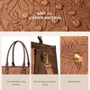 image:imageLOVEVOOK Laptop Tote Bag for Women 156 Inch Professional Work Bag with Matching Clutch Waterproof Vintage Leather Computer Tote for Office Business Travel amp Daily Use Gift for WomenBrown Embossed