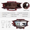 image:imageLOVEVOOK Laptop Tote Bag for Women 156 Inch Professional Work Bag with Matching Clutch Waterproof Vintage Leather Computer Tote for Office Business Travel amp Daily Use Gift for WomenDark Red