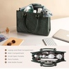 image:imageLOVEVOOK Laptop Tote Bag for Women 156 Inch Professional Work Bag with Matching Clutch Waterproof Vintage Leather Computer Tote for Office Business Travel amp Daily Use Gift for WomenGreen Embossed