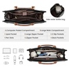 image:imageLOVEVOOK Laptop Tote Bag for Women 156 Inch Professional Work Bag with Matching Clutch Waterproof Vintage Leather Computer Tote for Office Business Travel amp Daily Use Gift for WomenBlack  Brown