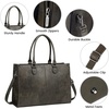 image:imageLOVEVOOK Laptop Tote Bag for Women 156 Inch Professional Work Bag with Matching Clutch Waterproof Vintage Leather Computer Tote for Office Business Travel amp Daily Use Gift for WomenBlack Coffee
