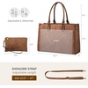 image:imageLOVEVOOK Laptop Tote Bag for Women 156 Inch Professional Work Bag with Matching Clutch Waterproof Vintage Leather Computer Tote for Office Business Travel amp Daily Use Gift for WomenBrown Embossed