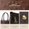 image:imageLOVEVOOK Laptop Tote Bag for Women 156 Inch Professional Work Bag with Matching Clutch Waterproof Vintage Leather Computer Tote for Office Business Travel amp Daily Use Gift for WomenBrown  Coffee